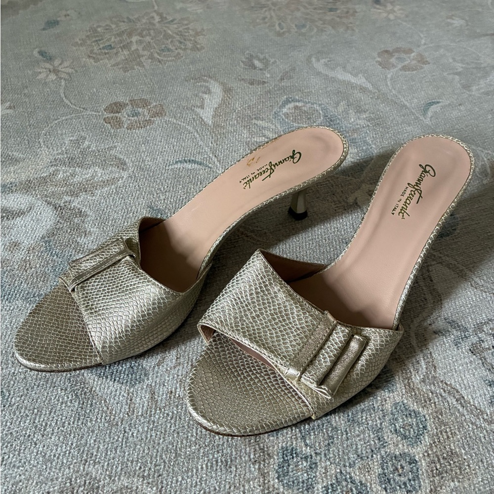 Gianni Ferrante Made In Italy Gold Heels Size Euro 41 (10)